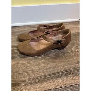 Taos Brown Leather Mary Jane Shoes Comfort‎ Casual Heel Womens Size 10